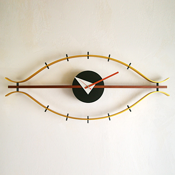 木製掛け時計｜ジョージ・ネルソン 掛け時計 アイクロック (KC-GN395 