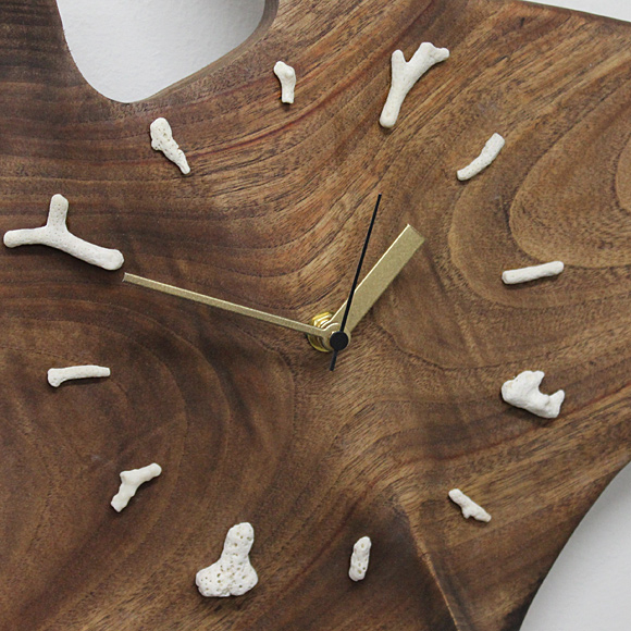 掛け時計｜掛け時計 マンタの掛け時計 天然木 木製 大型 無垢 ムク