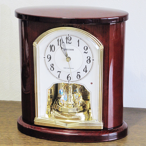 置き時計｜リズム時計(RHYTHM) 置き時計 電波時計 木枠 アナログ