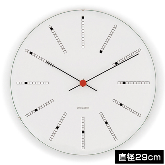 【新品未使用品】アルネ・ヤコブセン バンカーズ ホワイト29cm掛け時計