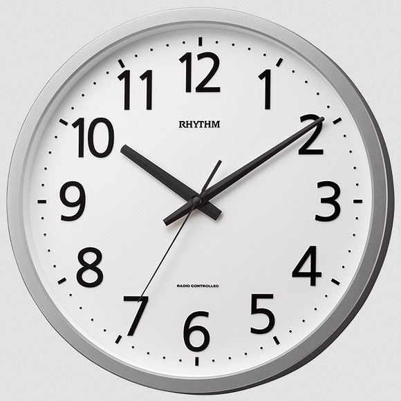 掛け時計｜リズム時計 RHYTHM 掛け時計 ＵＤデザインフォント 立体文字