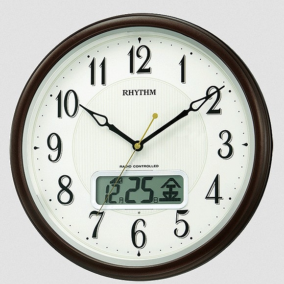 掛け時計｜シチズン (CITIZEN) 掛け時計 液晶カレンダー 電波時計