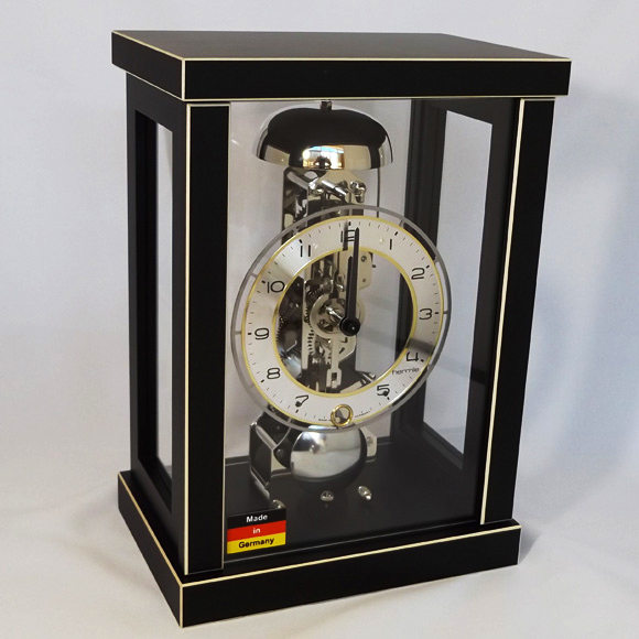 HERMLE ヘルムレ おしゃれ 機械式 置き時計 置時計 ブラック アナログ ドイツ製 毎正時 ベル打ち 23056-740791 35%OFF  手巻き 国内在庫